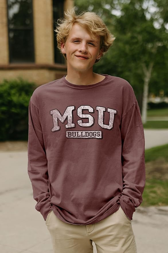 Blue 84 NCAA Unisex-Adult NCAA Officially Licensed Long Sleeve T-Shirt Team Color Dyed Ringspun Vintage - Image 2