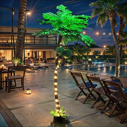 Lighted Palm Trees for Outside Patio: 6Ft 270 LED Pre