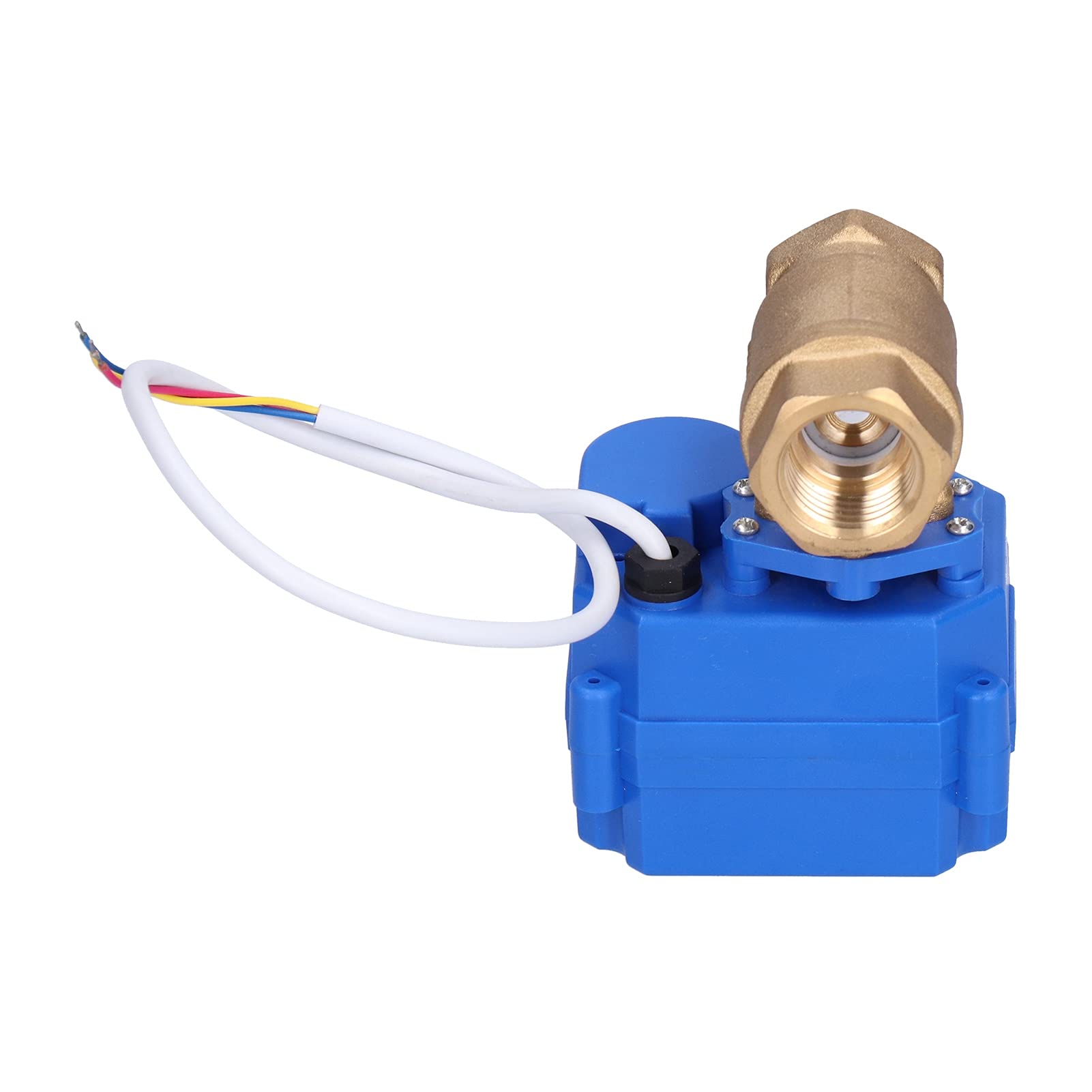 Mini válvula de bola eléctrica DN15, válvula de bola motorizada de latón con indicación de interruptor