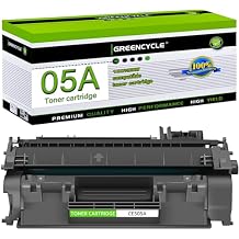greencycle Compatible Toner Cartridge Replacement for HP 05A CE505A Work with LaserJet P2035 P2035N P2055DN P2030 P2050 P2055D P2055X 2055D Printer Black, 1-Pack