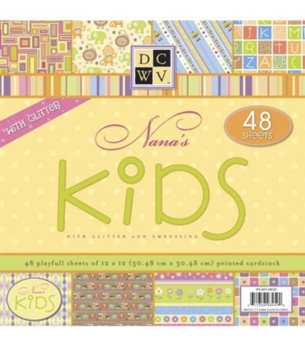 Die Cuts with a View PS005020 48-Sheet Stack of 12-by-12 inches Cardstock, Nana's Kids