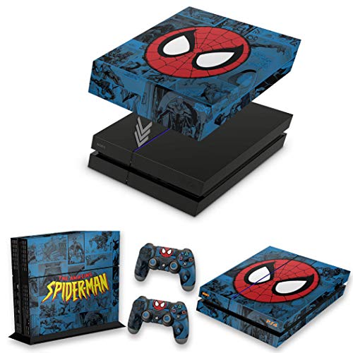 Capa Anti Poeira e Skin para PS4 Fat - Homem-Aranha Spider-Man Comics