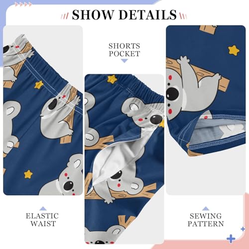Cartoon Koala Bear Star Boys Pants for Kids Jogger Pants with Pockets S-XL4