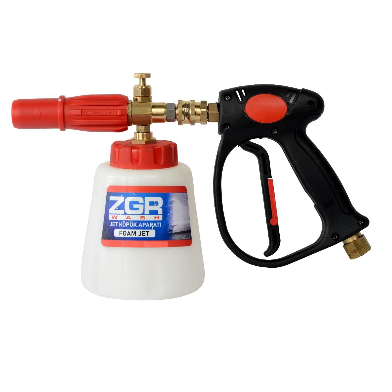 2 in 1 Jet Foam lancia + pistola per lavaggio auto, lancia in schiuma regolabile per idropulitrice professionale, pulizia esterna e lavaggio del veicolo