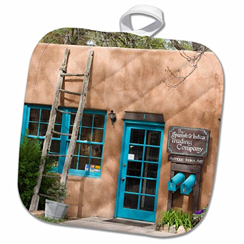 3D Rose Nm-New Mexico-Santa Fe-San Miguel Mission-Us32 Jwi0388-Jamie And Judy Wild Pot Holder, 8" X 8" #TOP7