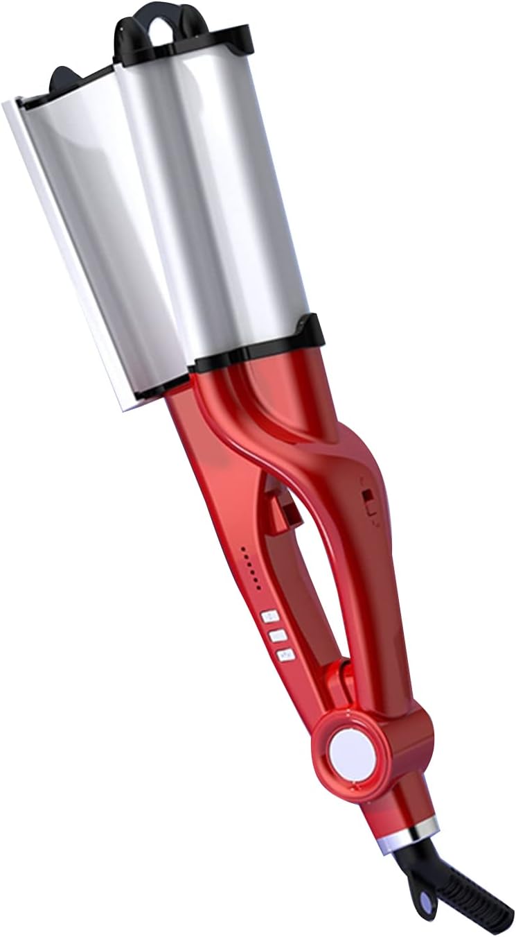Irovami Electric curler, Hair Curling Iron Wand 28mm Ceramic Hair Waver Egg Roll Hair Curler Hair Crimper Temperature Adjustable Deep Beachy Waves Hair Styling Tool