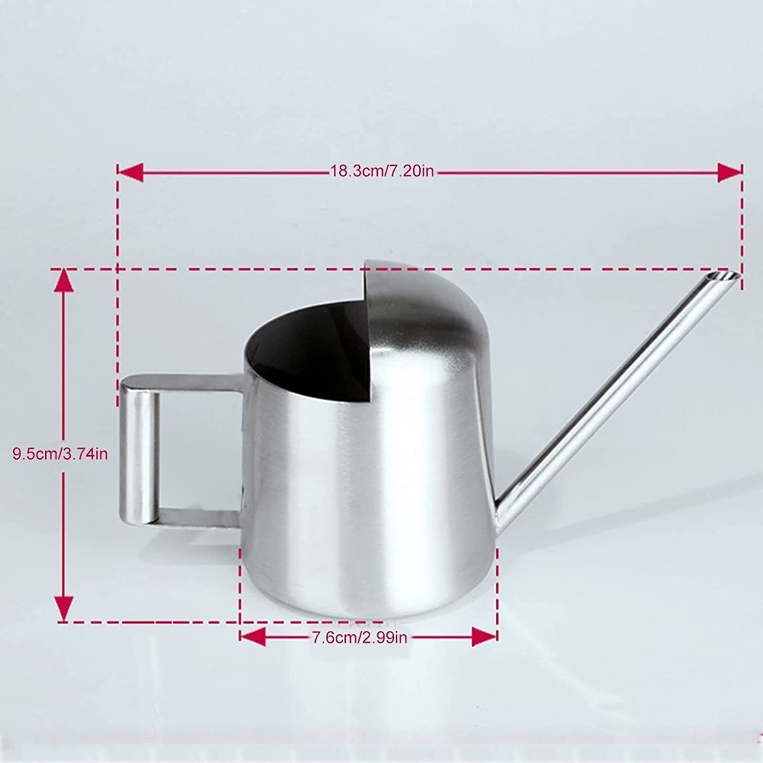 Konewka ze stali nierdzewnej | 300–500 ml z długą wylewką ze stali nierdzewnej. Wewnątrz i na zewnątrz: podlewanie roślin(300ml)