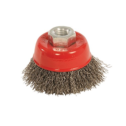 Silverline 179055 Stahldraht-Topfbürste, gewellt 100 mm