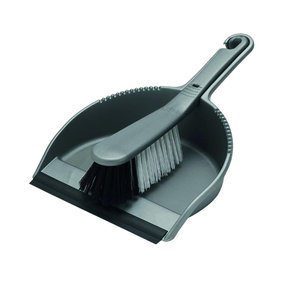 Addis Metalic Short Handle Dustpan & Brush Set {Stiff} - Pack (6)