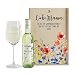 Produktbild Herz & Heim® Wein-Geschenk zum Muttertag - Liebe Mama - Wein mit graviertem Leonardo Weinglas und Wein zur Auswahl in Weinkiste Pinot Grigio