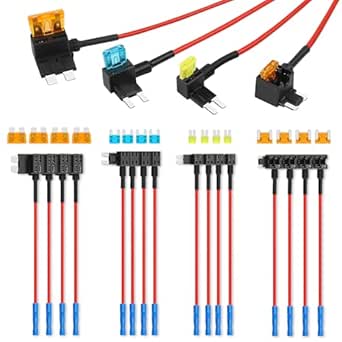 16 Pack Fuse Tap Kit for Cars and Boats - 4 Types of Fuse Taps (Standard, Mini, Micro2, Low Profile) with Fuses