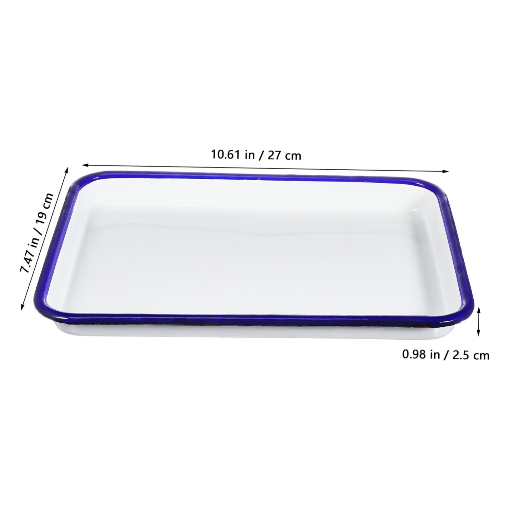 Zerodeko 2 Piezas Bandejas para Hornear Esmaltadas Reutilizables Bandeja Cuadrada de Color Antiadherente Pasteles