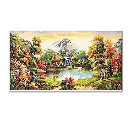 Peinture diamant 5D lac et montagne 85x45 cm DCIDBEI grand format pour adultes