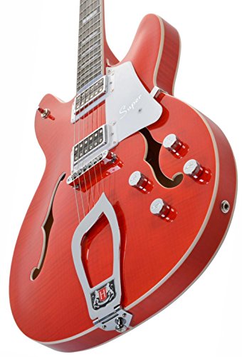 Hagstrom SUVIK-BLK Guitare électrique semi-creuse 6 cordes Noir brillant Manderin - Les Beatles, Paul McCartney, John Lennon, RIngo Starr, George Harrison Hagstrom SUVIK-BLK Guitare électrique semi-creuse 6 cordes Noir brillant Manderin – Image 6