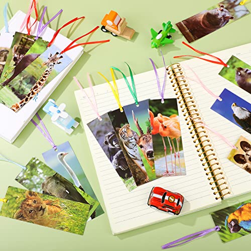 120 Pack Safari Animal Bookmarks Kids Wildlife Animal Bookmarks Inspirational Jungle Animal Bookmarks Cool Double Sided Bookmark For Classroom Student Children Christmas Reward Gift 12 Styles(Safari) #TOP4
