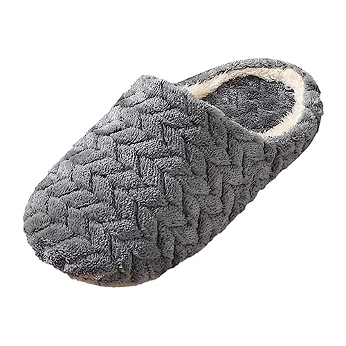 Mens Slippers Winter Warm House Shoes Soft Bottom Fuzzy Lightweight Memory Foam Comfortable Bedroom Slippers