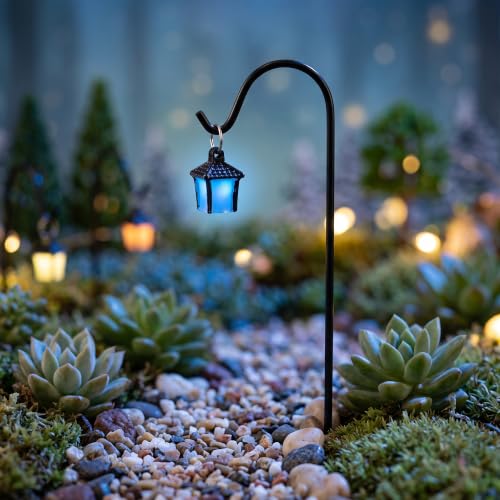 7 Stück Miniatur Fairy Garden Garden Accessories Eisen Laternen Dekoration – Bild 5