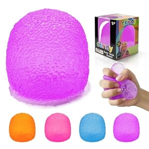 Gumdrop Squishy- Stress Balls for Kids and Adults, Super Solid Squeeze Ball, Sensory for Stress Relief, Birthday, Easter Basket Stuffers and Party Favors (Purple
