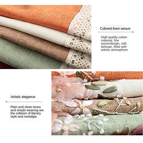 Points de croix de nappe brodé avec motif café imprimé perfk