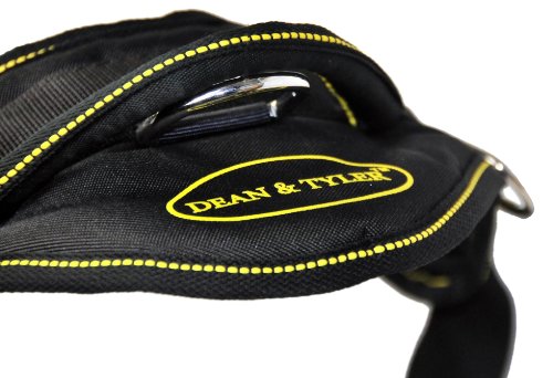 Dean And Tyler Dt Dog Harness, Black With Yellow Trim, X-Large - Fits Girth Size: 34-Inch To 47-Inch #TOP3