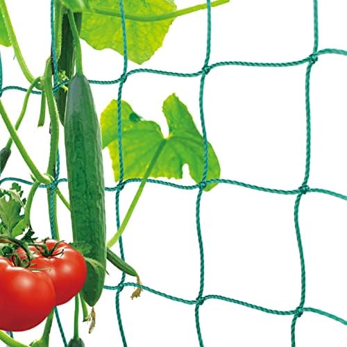 HOECMRHP Trellis Netting, Heavy-Duty Garden Grow Netting for Climbing Plants, Outdoor Indoor Net for Cucumber, Tomatoes, Beans, Clematis, Fruits & Vegetables, Climbing Vining Plants (16.4' x 6.6'Ft)