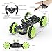 BOKSIYUR Rc Car Shoot SoftBullet,Fits for Nerf, Remote Control Hand Gesture Stunt Drift Truck, 360°Rotating Battle Tanks with Soft Bullets Water Bomb, Spray, Music, Led, Toy Gifts（Green）