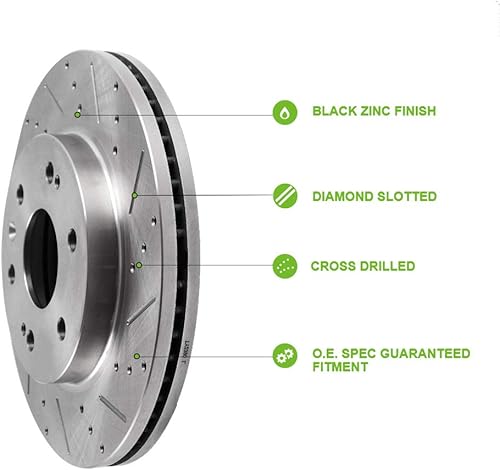 Miniatura 3 de Kit de frenos y rotores, SCITOO 4 rotores de freno y 8 pastillas de cerámica para Cadillac Escalade, para Chevy Avalanche, Silverado, 1500,