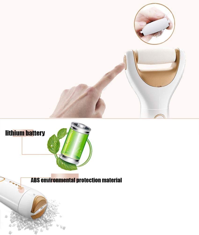 Removedor de pies electrónicos Callus, Archivo de pie eléctrico Recargable Herramientas de pedicura de Piel Dura Pieza Kit de removedor de Cuidado con 3 Cabezas de Rodillos