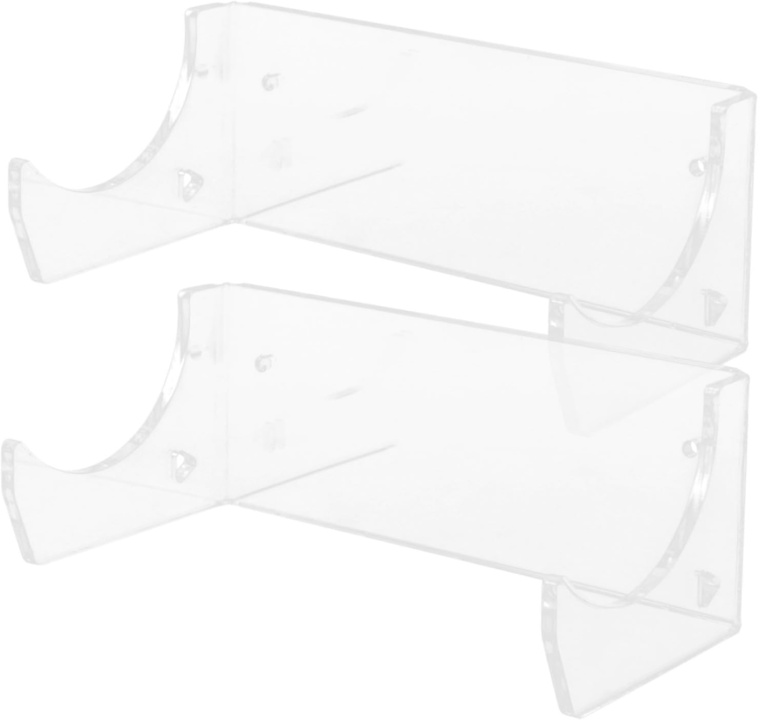 Garneck 8pcs Wall-mounted Acrylic Rolling Pin Rack Rolling Pin Holder Hooks Hanger Organizer for Kitchen