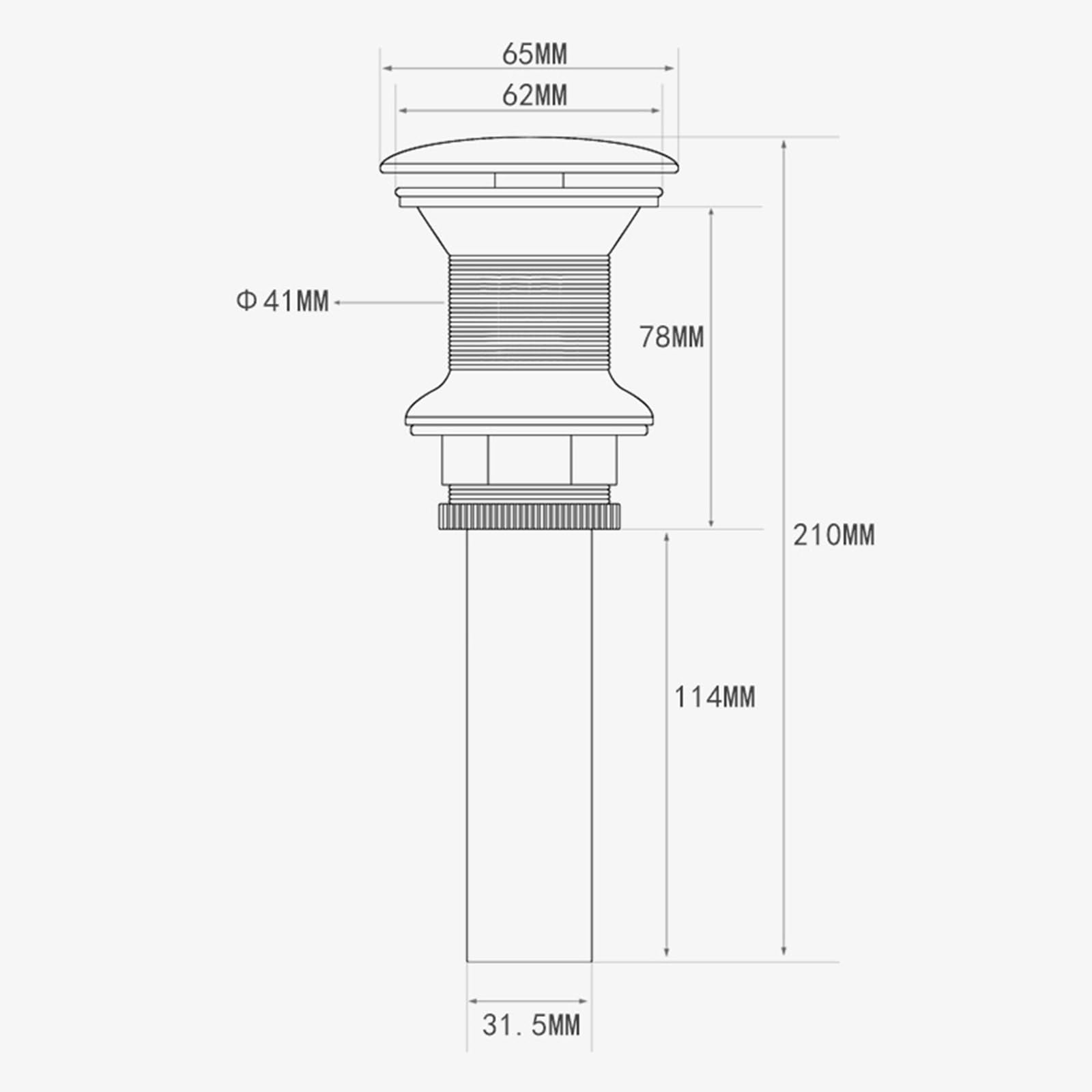 Piletta Lavabo Bagno Click Clack Piletta Bidet Con Saltarello Piletta Click Clack Bidet Piletta Bidet Universale Tutto In Rame,grigio Canna Di Fucile,Non Poroso