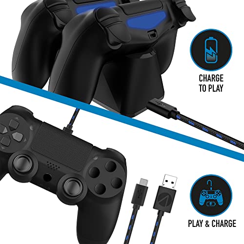 Stealth Sp-C100 Twin Charging Dock With 2M Play & Charge Cable For Ps4 - Black (Ps4) #TOP3
