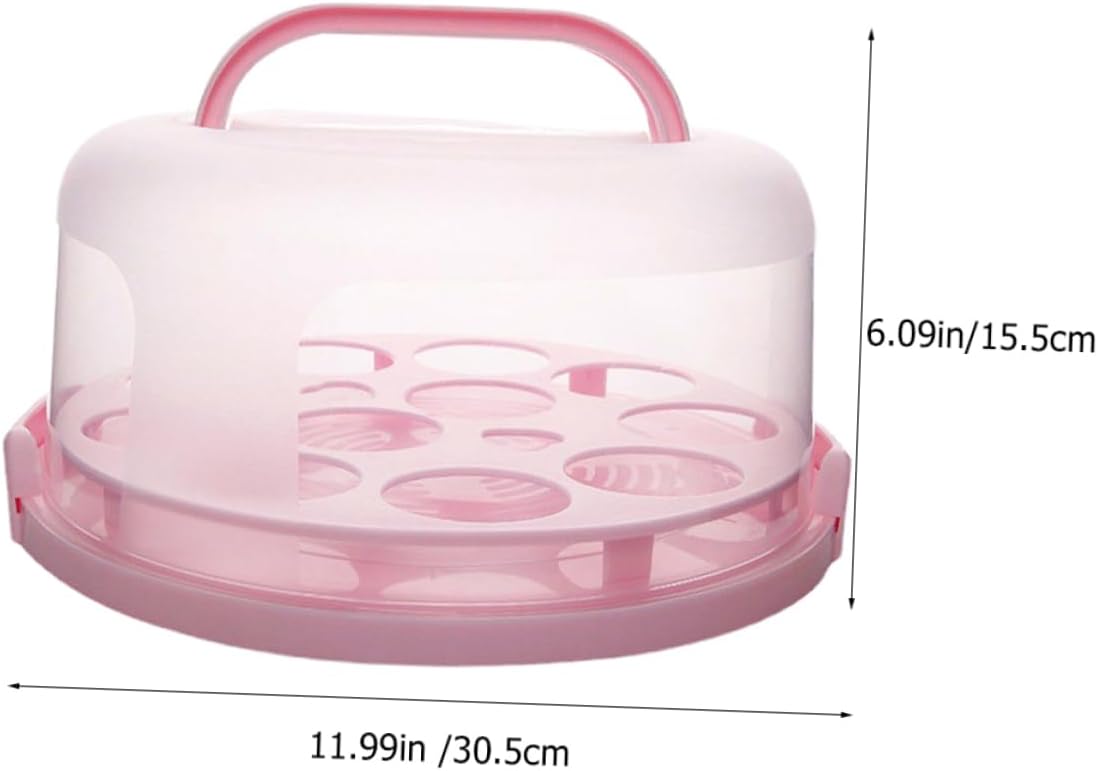 Cake Carrier with Lid and Handle Portable Bakery Packing Box for Birthday Cakes Cupcakes and Desserts Top for Easy Viewing for Parties and Outdoor Use