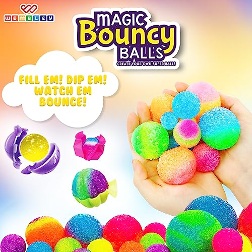 Image of Wembley 3-in-1 Creative Activity Kit for Kids - Slime Lab Set, Sand Art Kit & Magic Bouncy Ball DIY Craft Box | Indoor Play & Learning Toy