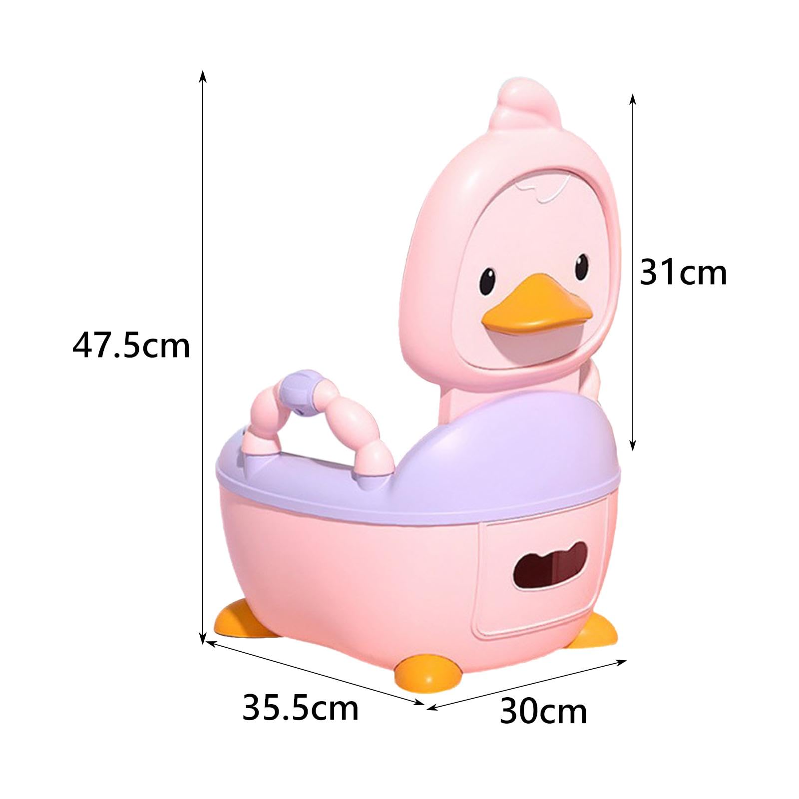 Seggiolino per Vasino per Bambini Piccoli, Design Portatile E Igienico, ROSA