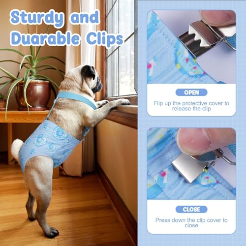 Image of Reusable Female Dog Diapers with Suspender, Washable Dog Period Panties, Highly Absorbent Female Dogs Diapers for Heat Incontinence, X-Large