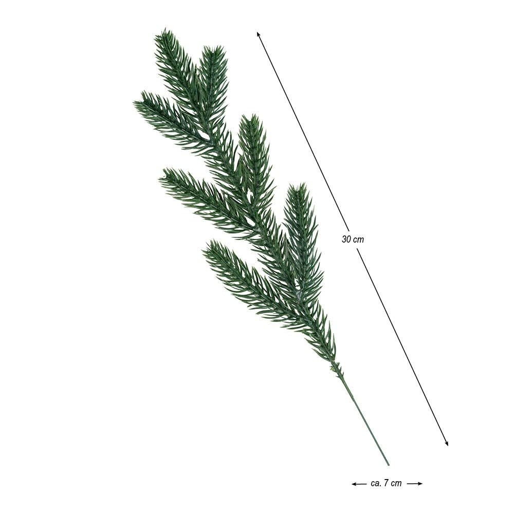 Plantenbak keramiek groen wit grijs dennentakken 12cm