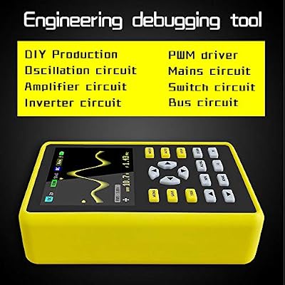 Mini USB Digital Oscilloscope 5012H 2.4'' IPS LCD 500MS/s Sampling Rate 100MHz Bandwidth Support Waveform Storage Professional Handheld Oscilloscope Kit with Protective Case