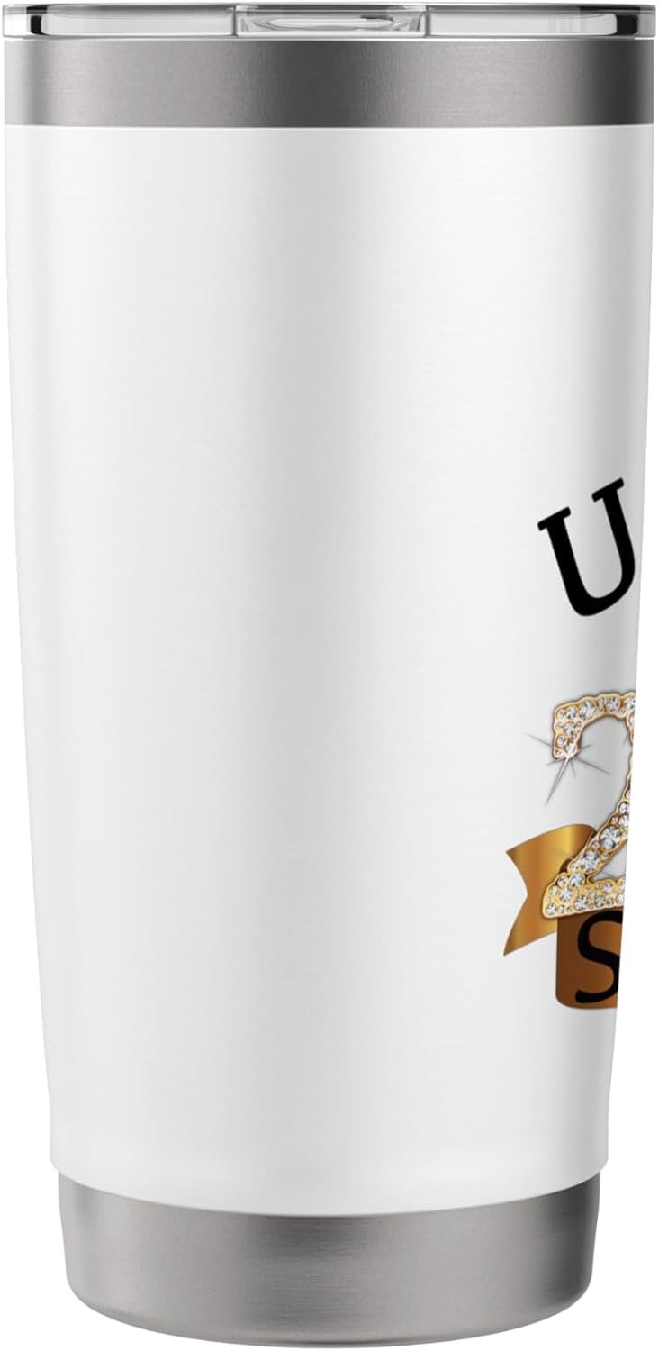 Proud Uncle I 2027 Senior School Yellow White Decor Stainless Steel Insulated Tumbler image 4