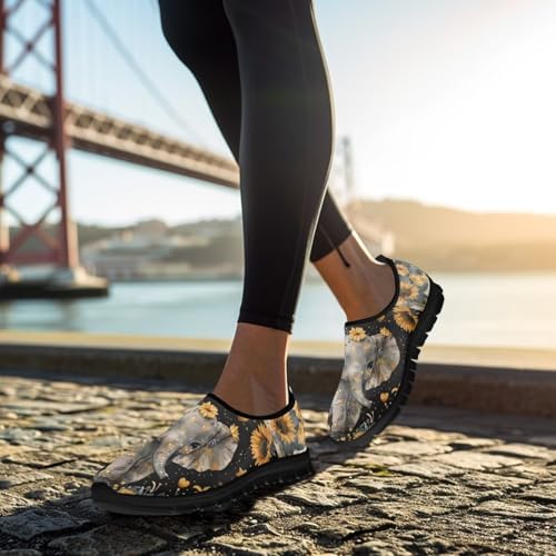 Howilath Slip on Loafers for Women Walking Sneakers Hands Free Shoes Casual Novelty Anti-Skid Sneakers with Black Sole3