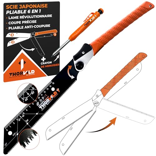 THORVALD Scie Japonaise Menuisier Kataba Pliable...