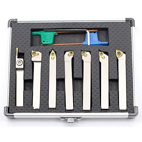 Oscarbide 3/8TURNINGTOOL-7 3/8"Shank Heavy-Duty Indexable Lathe Turning Tool Holder 7 Pcs/Set,10Mm Cnc Nickel Plated Metal Lathe Cutting Tools thumb #5