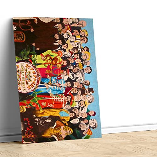 Tableau mural Impression sur Toile Les Beatles St Pepers (60 cm x 80 cm) - Les Beatles, Paul McCartney, John Lennon, RIngo Starr, George Harrison Tableau mural Impression sur Toile Les Beatles St Pepers (60 cm x 80 cm) – Image 5