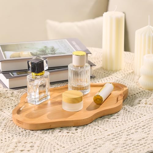 BIEOFFEI Wood Decorative Serving Tray for Candles Perfume, Cloud Jewelry Tray Trinket Dish, Wooden Trays for Coffee Table Home Decor - Image 5