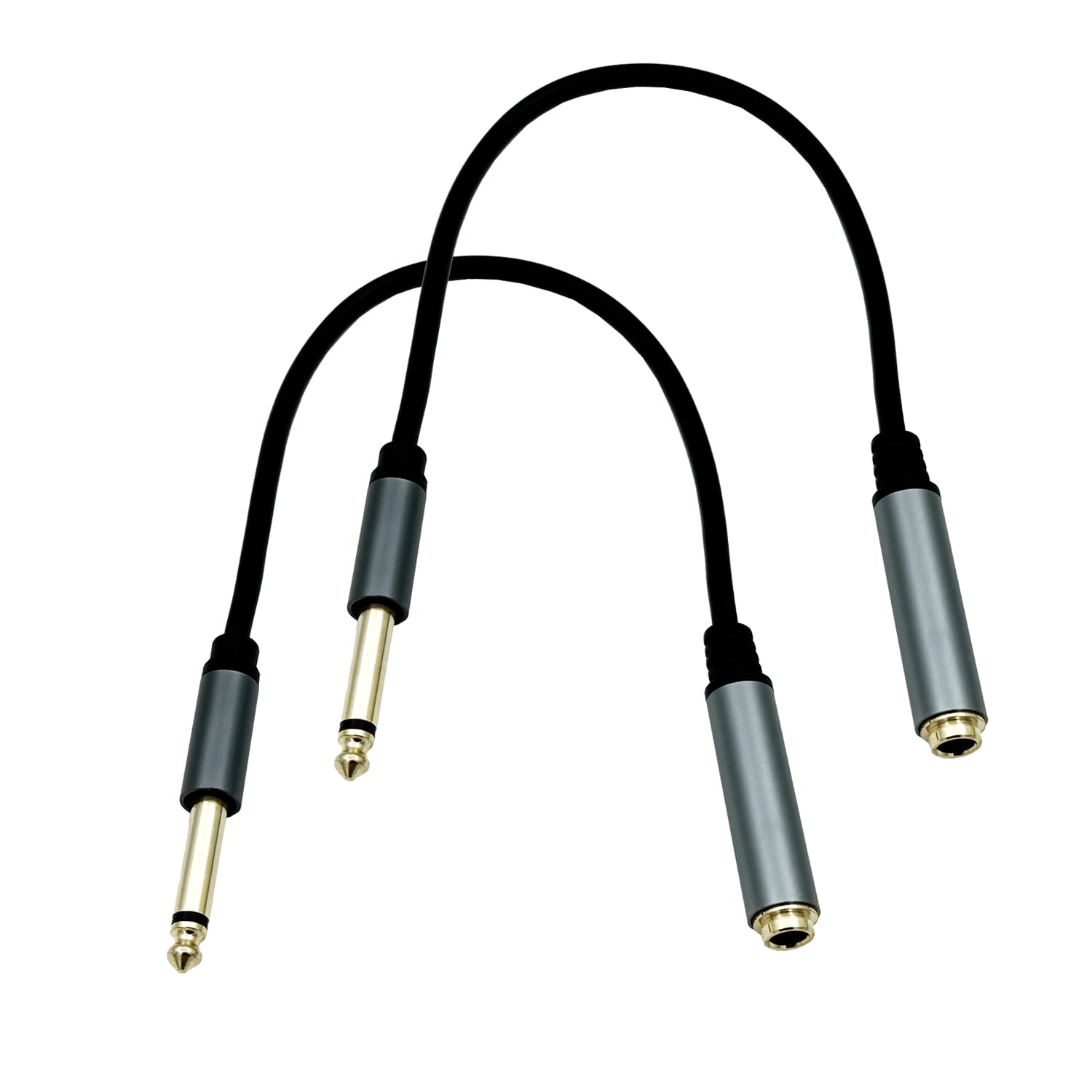 Cable TS 6.35 mm Seadream con transmisión sin ruido y conectores chapados pack de 2 de 1 pie 4