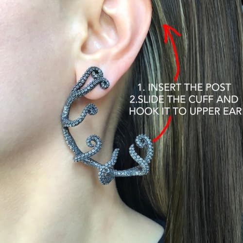 19TH JULY JEWELS 316L Stainless Steel Gothic Multi-Snake Ear Cuff Wrap - Image 3