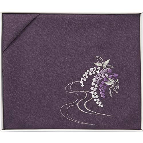 洛北 刺繍入り 二巾 風呂敷 紫 H031b