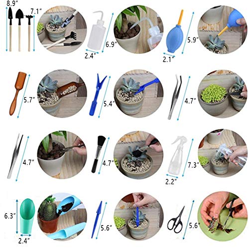 Kit de herramientas pequeñas para jardín SaferCCTV 16 pzas miniatura 5