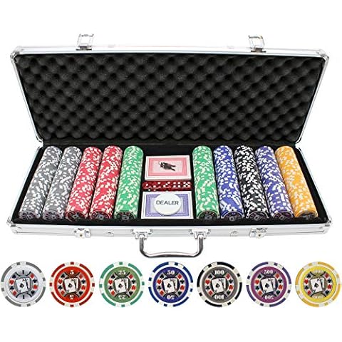 Versa Games 500 Piece Big Slick 11.5g Poker Chip Set Cover