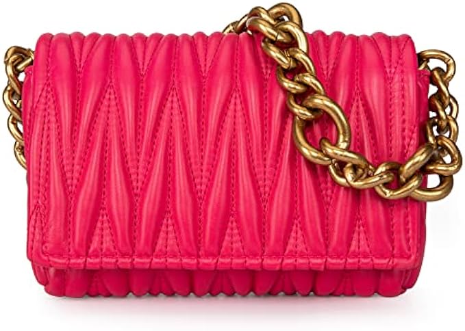 Montana West Quilted Purses for Women Chunky Chain Shoulder Bags