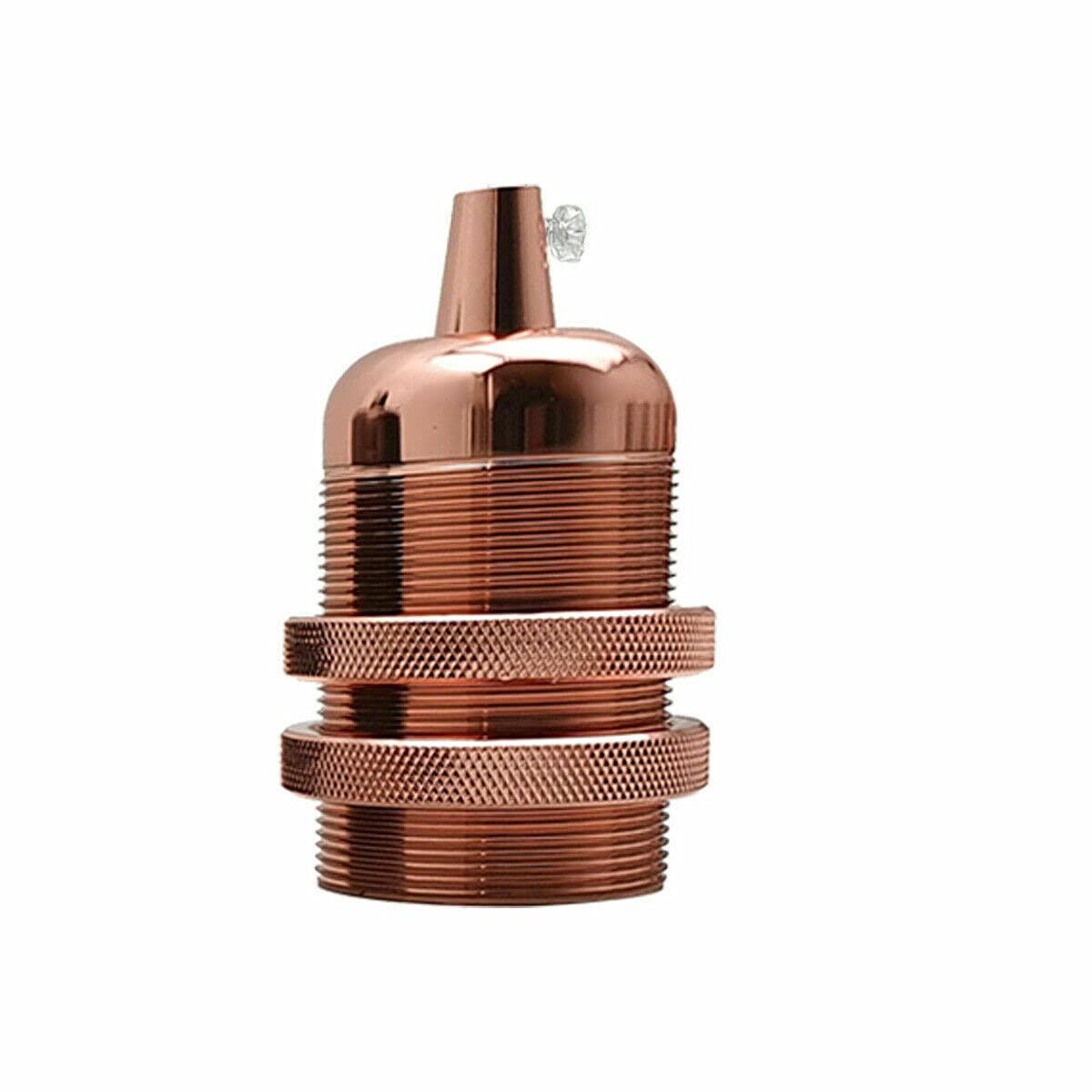 LEDSone Vintage Retro Rose Gold Bulb Socket Lamp Holder Industrial Edison ES E27 Bulb Light Socket for DIY Pendant Light, Wall Light Suitable for Lampshades (Rose Gold)